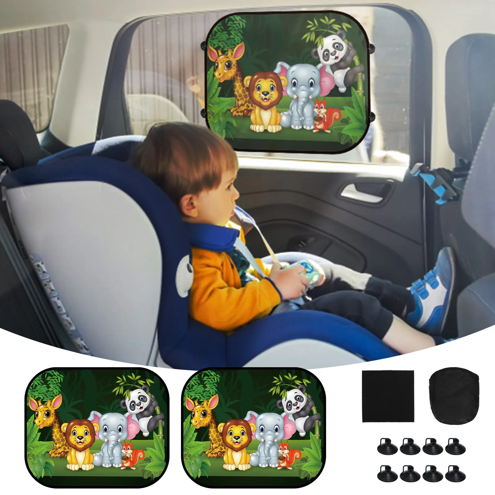 Car Sunshade Set For Pets - Complete
