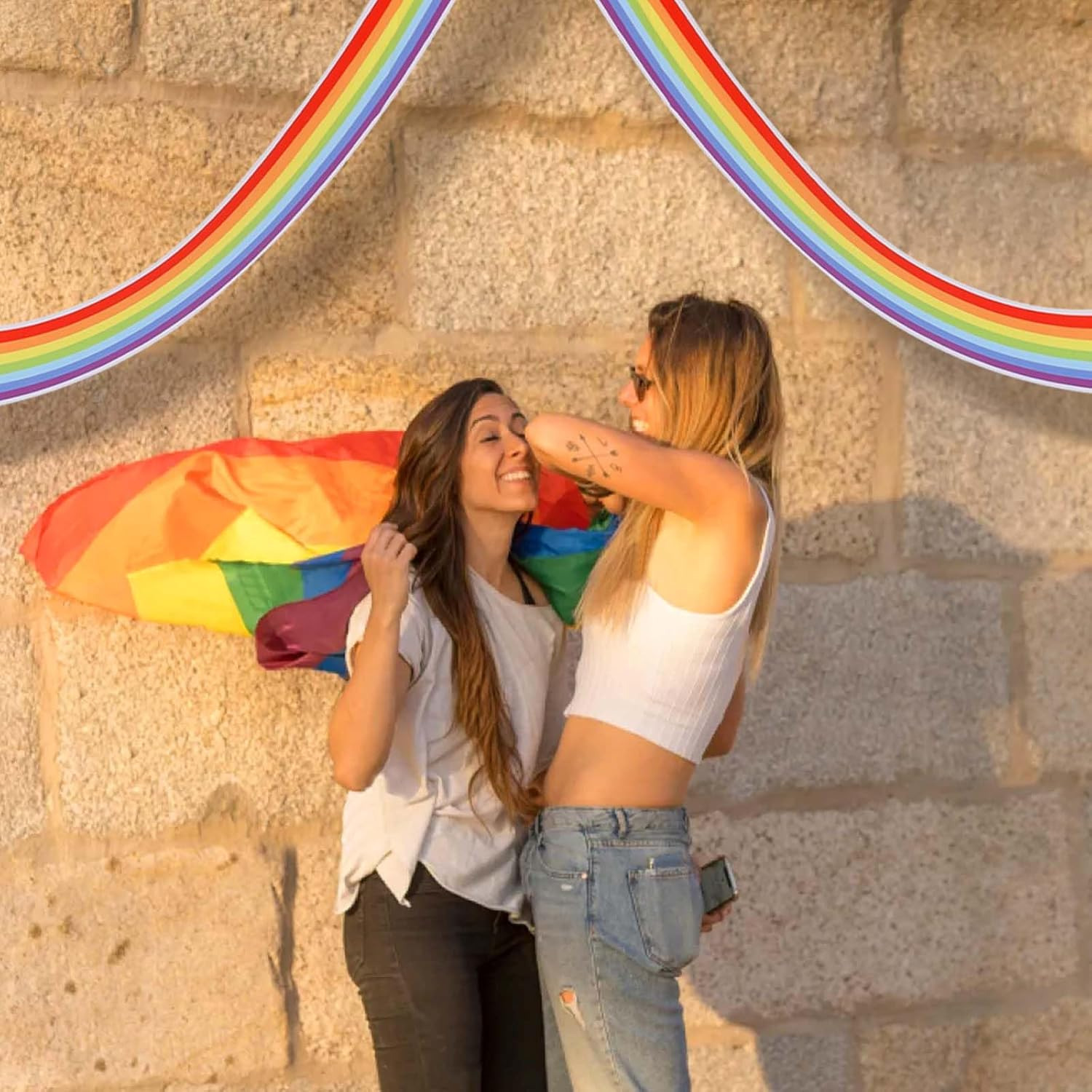 Rainbow Hanging Banners 272x30cm Ceiling Party Banners Pride Party Decorations Rainbow Party Garland Pride Month Party Supplies For Rooms, Ceilings, Pride Parties, Carnival, And Ki