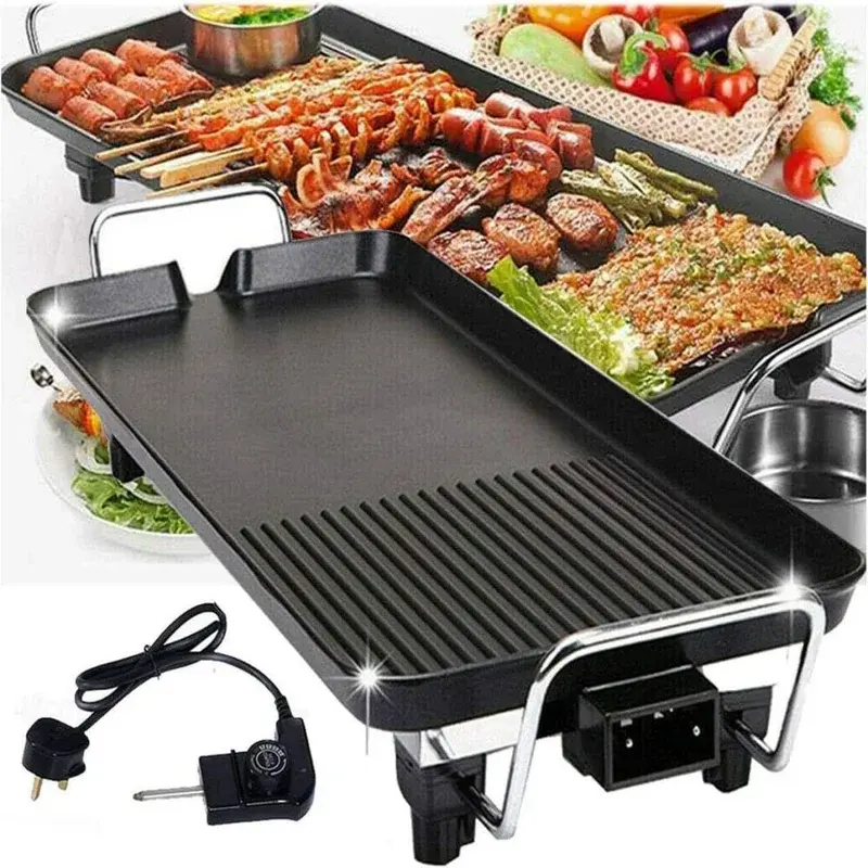 Electric Large Teppanyaki Grill Table Top Smokeless
