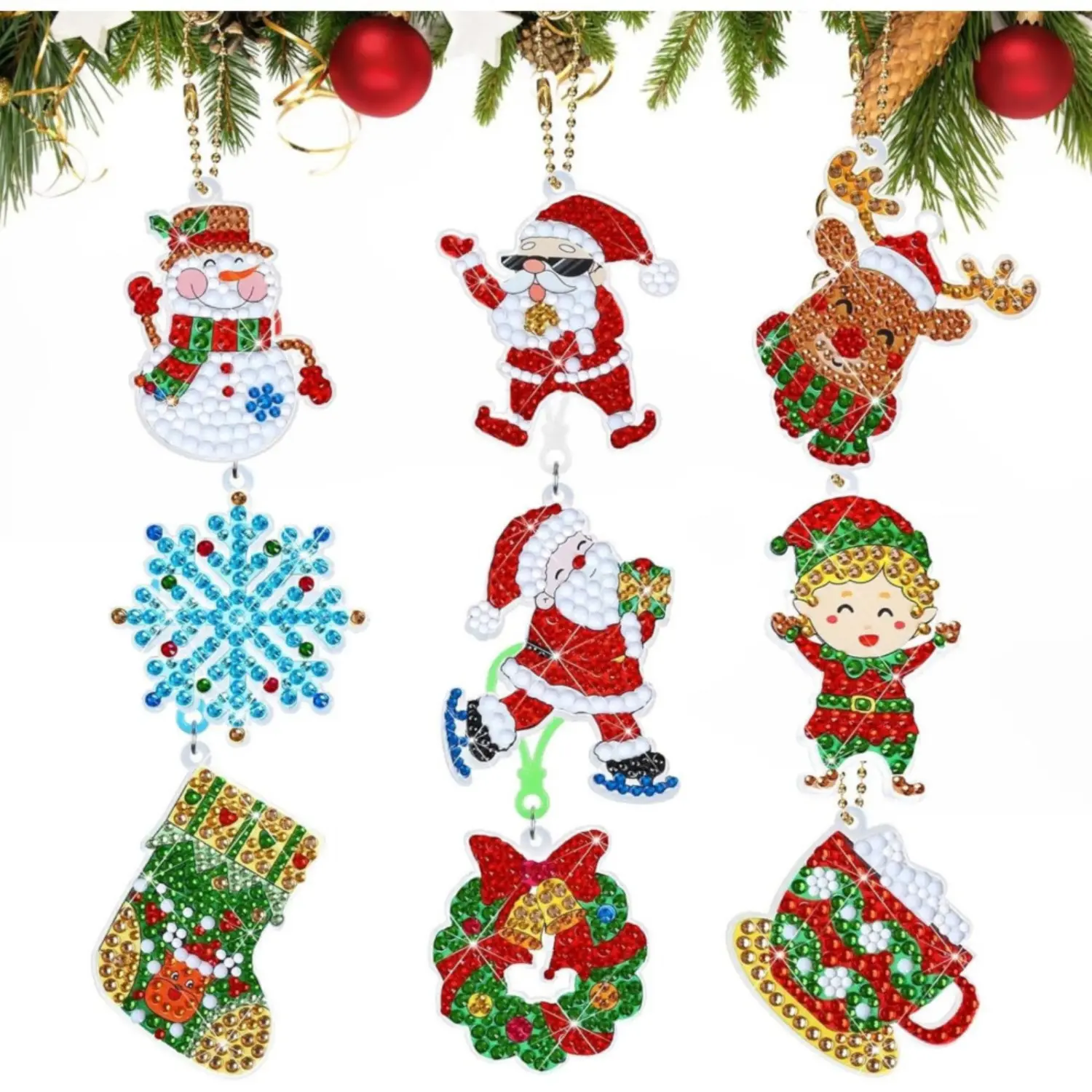 9-Piece Christmas Gift Set: 5D Diamond Painting