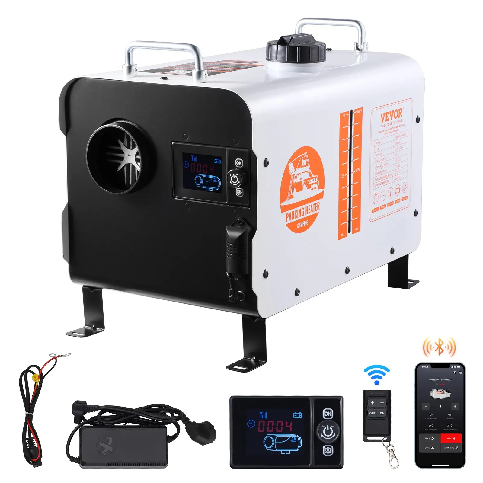 Calentador Diésel De 8 KW, 12 V