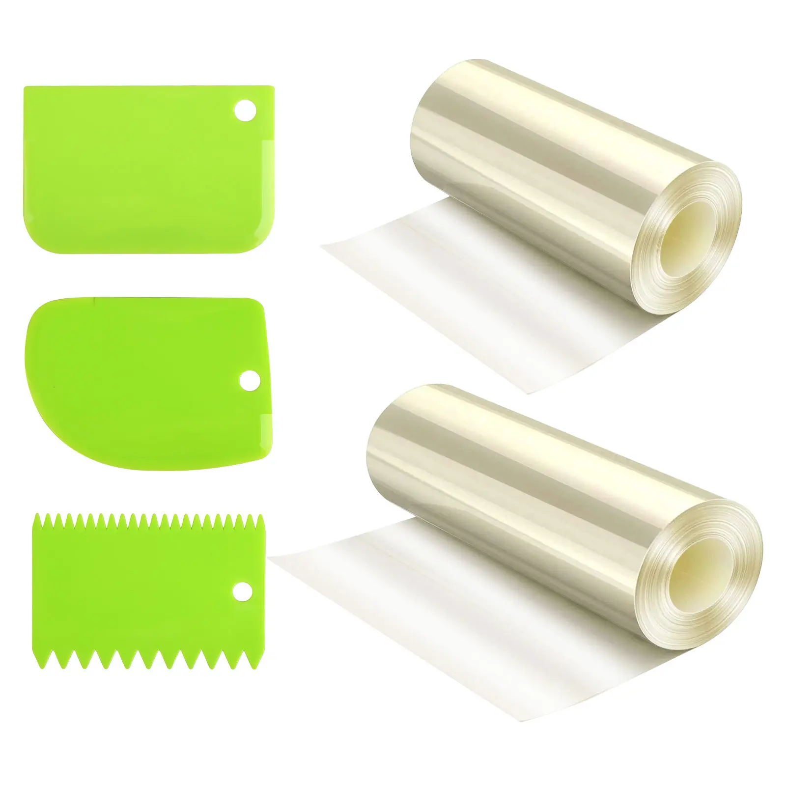 Transparent Sheets – 3-Piece Green Set