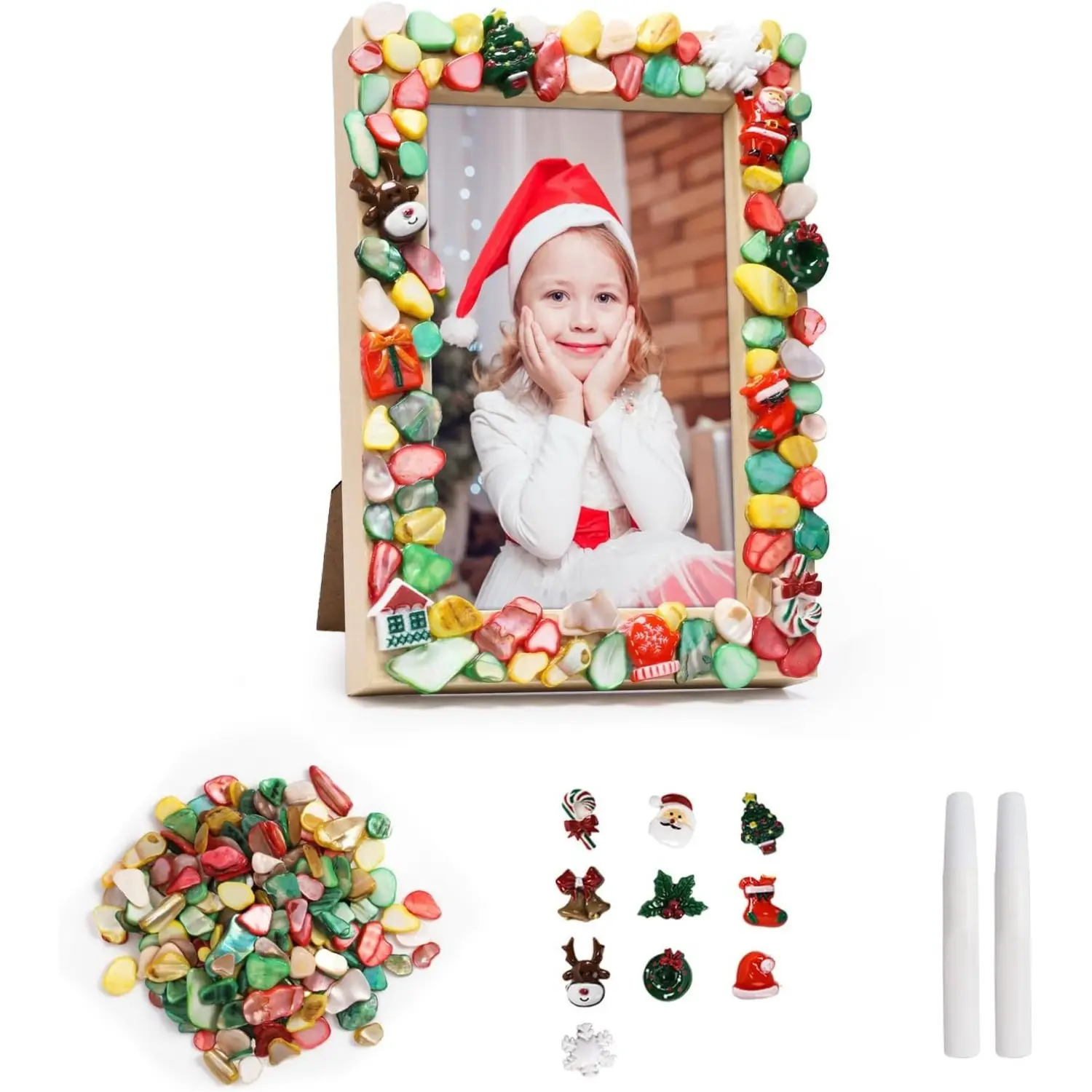 Christmas Mosaic Picture Frame Craft Kit, Sets