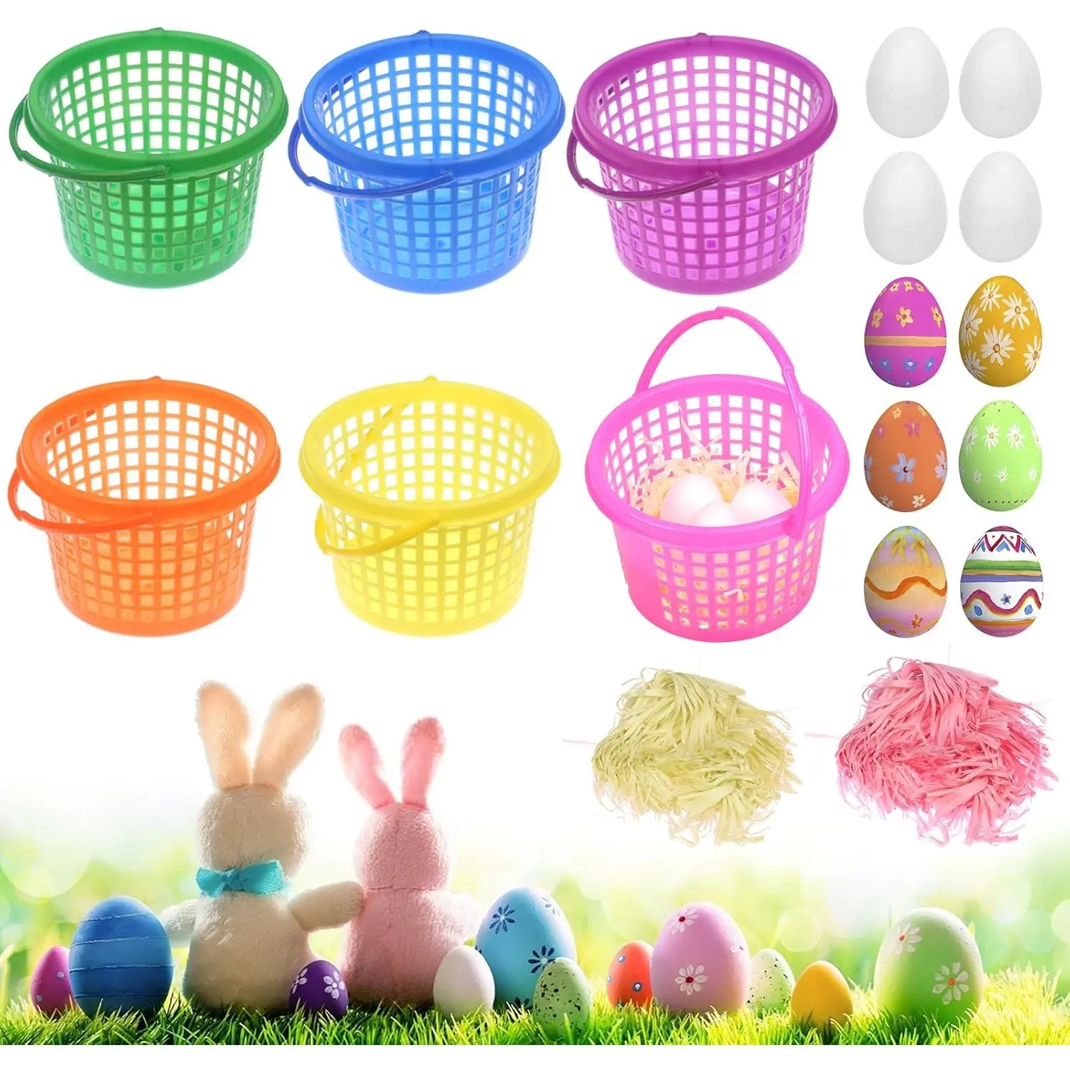 Set Of 20 Easter Egg Baskets: Hunt