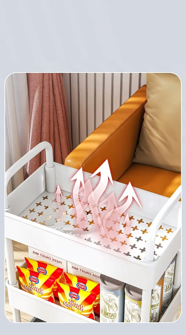 3 Tier Storage Trolley Cart On Wheels