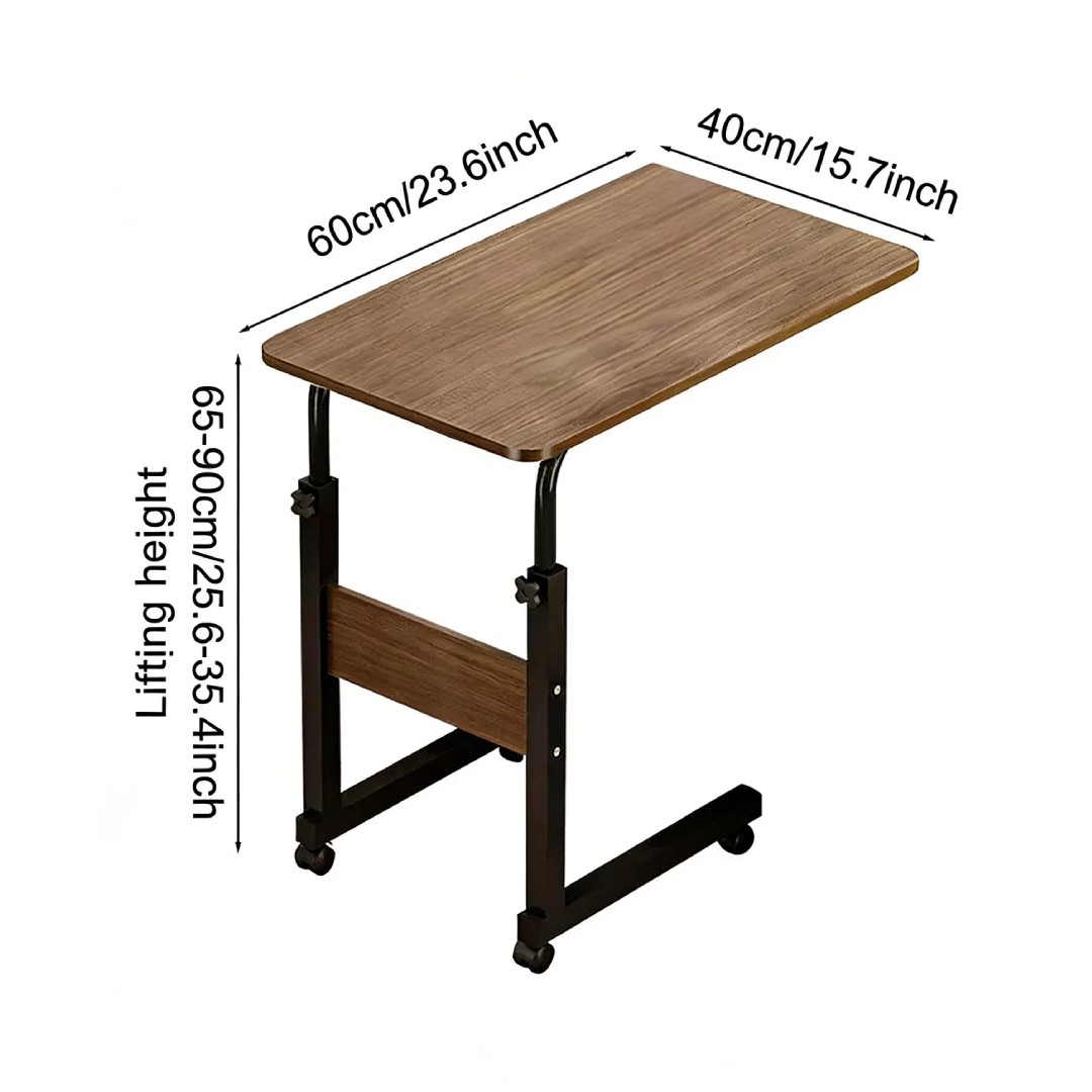Medical Overbed Bedside Table Adjustable Height With Wheels Hospital Home Desk — image 6