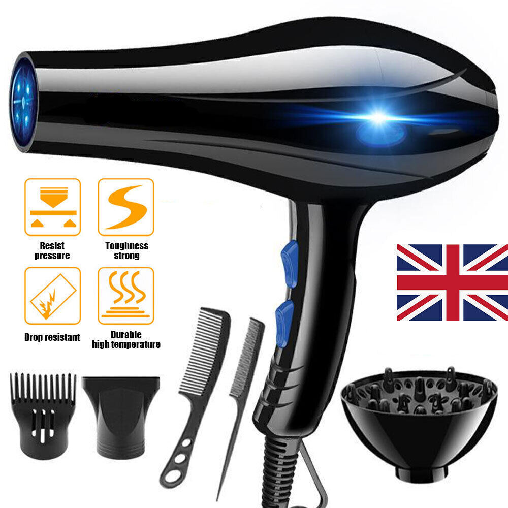 Professional Hair Dryer Nozzle Low Noise 2200w Ionic Blow Dryerwith Diffuser