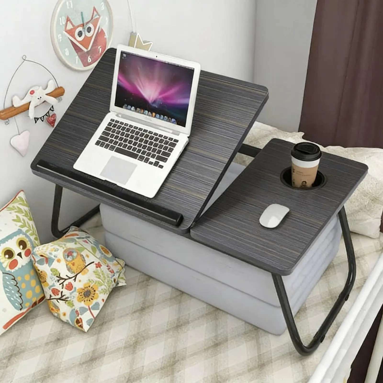 Folding Laptop Table Stand Bed Tray Sofa