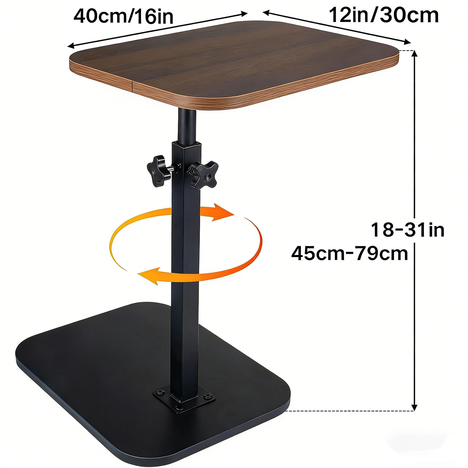 Adjustable C-Shaped Sofa Side End Table Coffee Laptop Table Living Room Bedroom 6