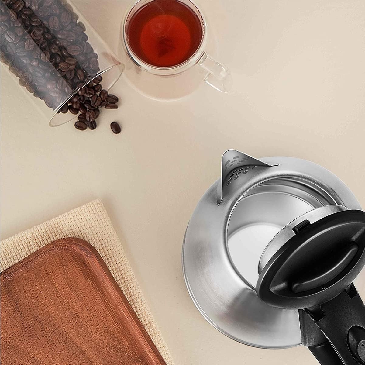 1.8L Electric Kettle 1500W Stainless Steel Cordless Jug