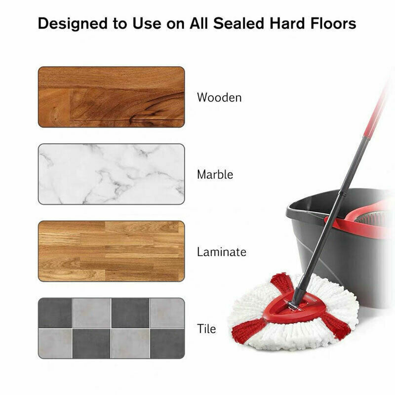 6 PACK For Vileda Turbo Refill Microfibre Mop Set, Spin Head Replacement UK — image 4