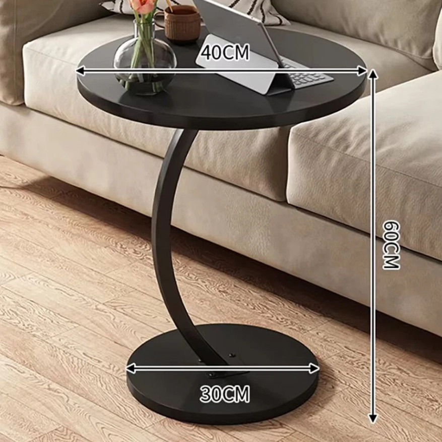 Modern C-Shaped Compact Sofa Side End Table Coffee Laptop Living Room Bedroom 1