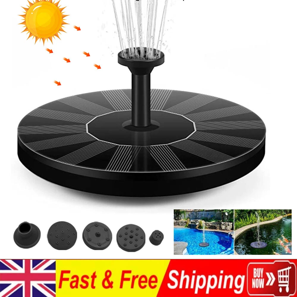 Solar Powered Floating Pump Water Fountain Bird Bath Pond Pool Garden Dccor