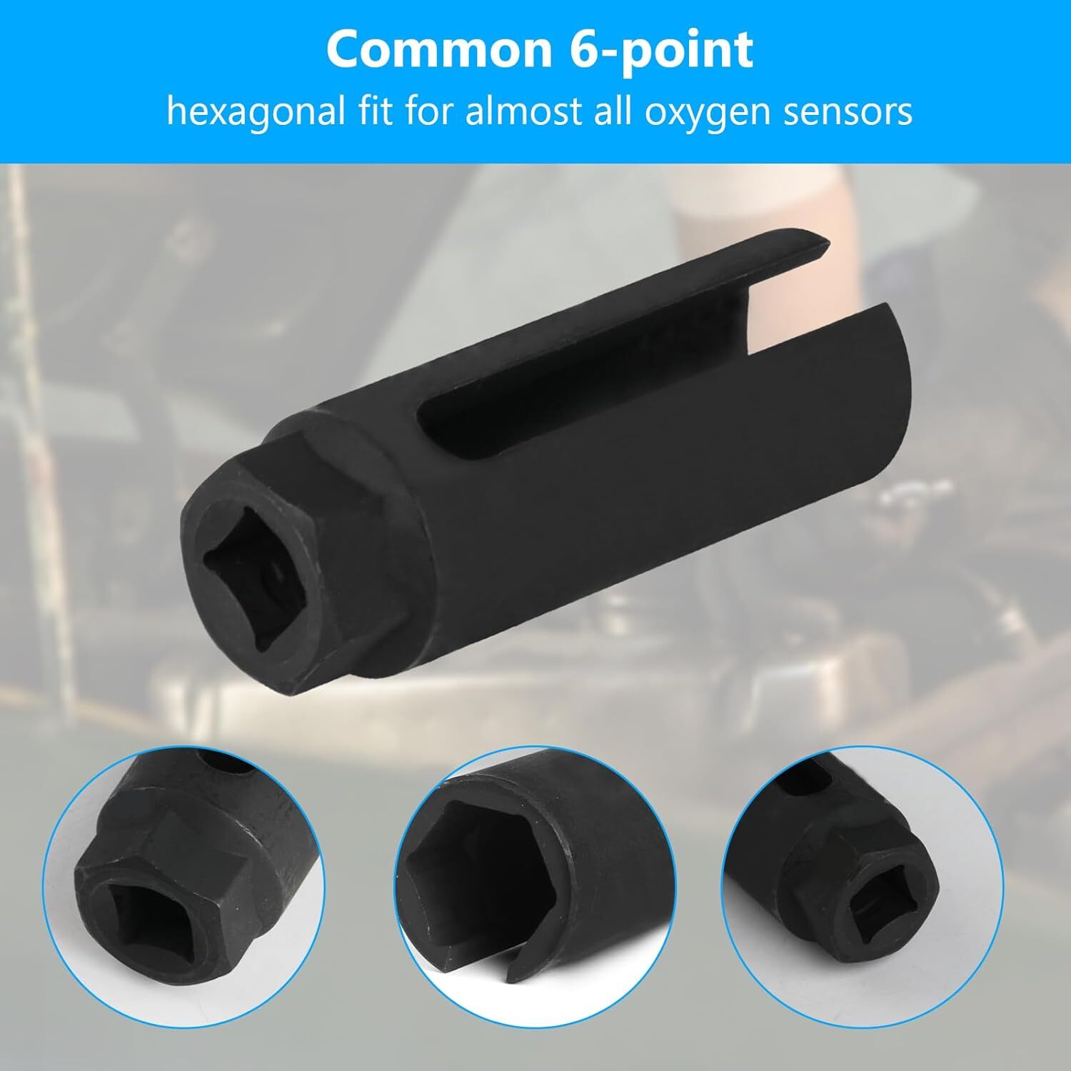 1-2in Drive Car Lambda Oxygen Sensor Open Socket Wrench Removal Hand Tool 22mm — image 4