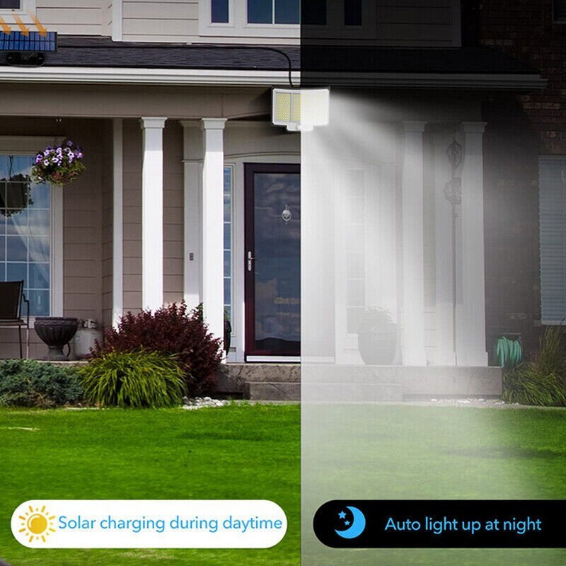 Solar Power LED Wall Light Security Outdoor Garden Flood Lamp PIR Motion Sensor — image 4