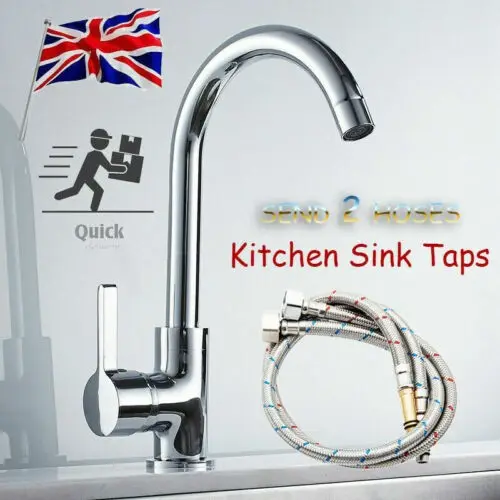 Kitchen Sink Mixer Taps Swivel Spout Single