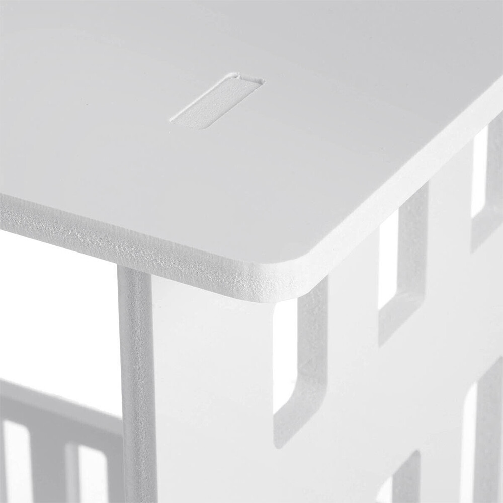 White Tea Coffee Small Table Sofa Side Table Storage Rack