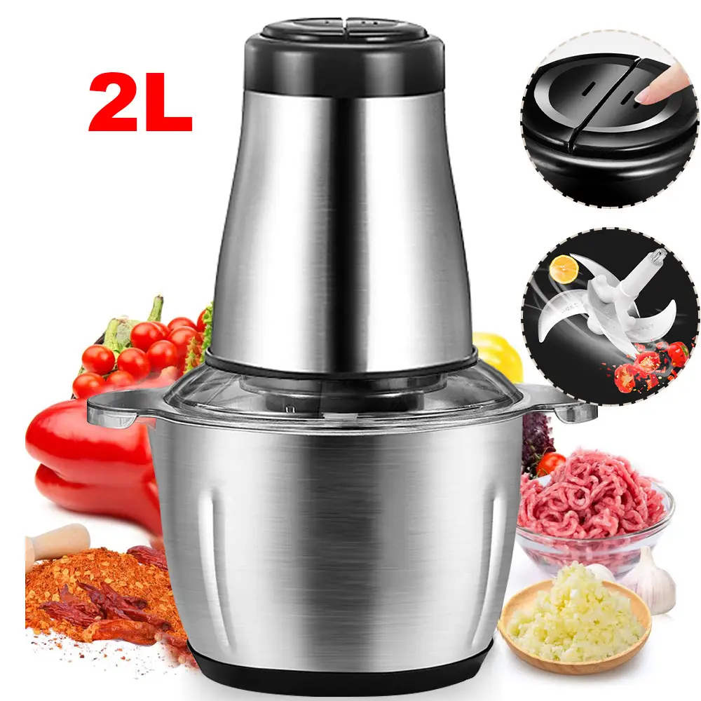 2L Electric Meat Grinder Mincer Mixer Blender
