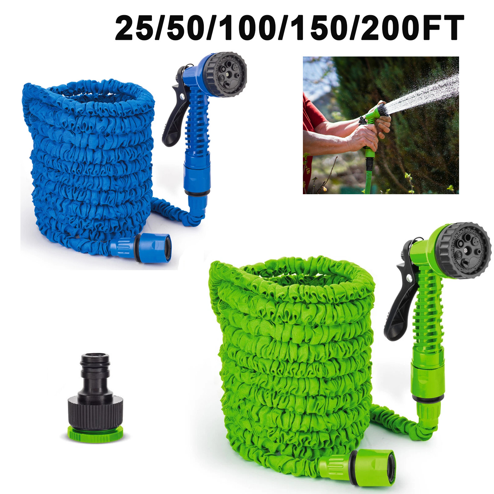 Expandable Garden Hose Pipe 25ft To 250ft Anti Kink 7 Function Water Spray — image 6