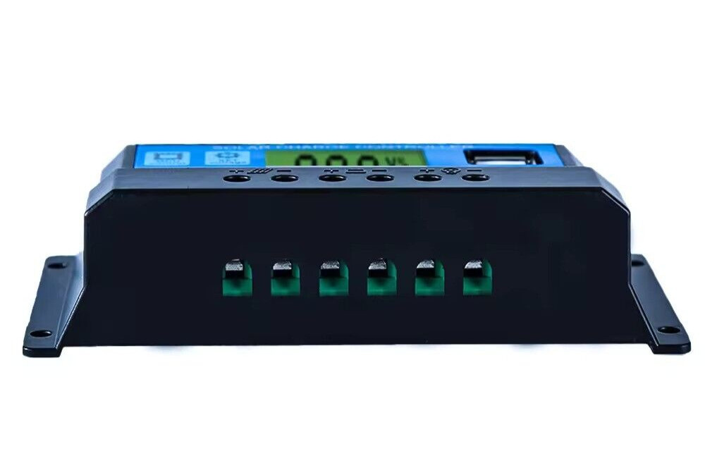30A PWM Solar Panel Regulator Battery Charge Controller LCD Dual USB 12V-24V UK — image 2