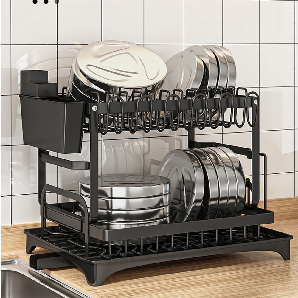Escurridor de Platos de Dos Niveles para Cocina