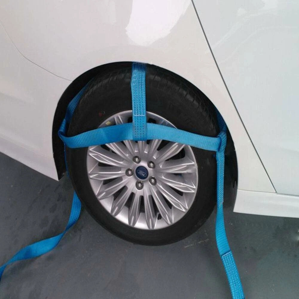 Ratchet Straps Tie Down 4 X 25mm Endless 5 Metre Blue1500kg Lashing UK