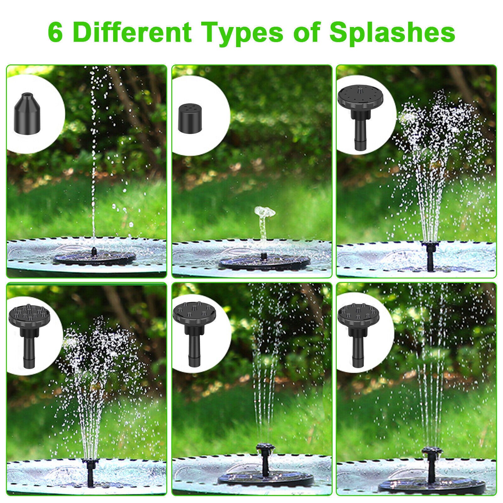 Solar Powered Floating Pump Water Fountain Bird Bath Pond Pool Garden Dccor