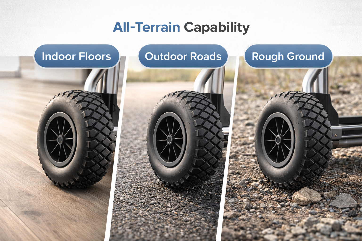 PU Wheelbarrow Wheel 14 Inch 3.50-8 Puncture Proof Solid Heavy Duty Tyre Black — image 2
