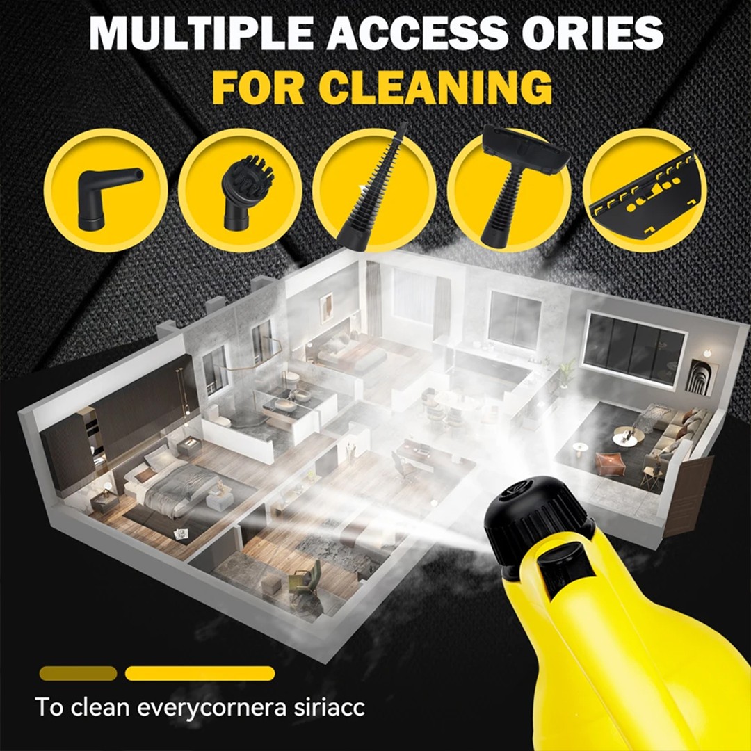 10 00W Electric Portable Hand Held Steam Steamer Cleaner & Accessories — image 5