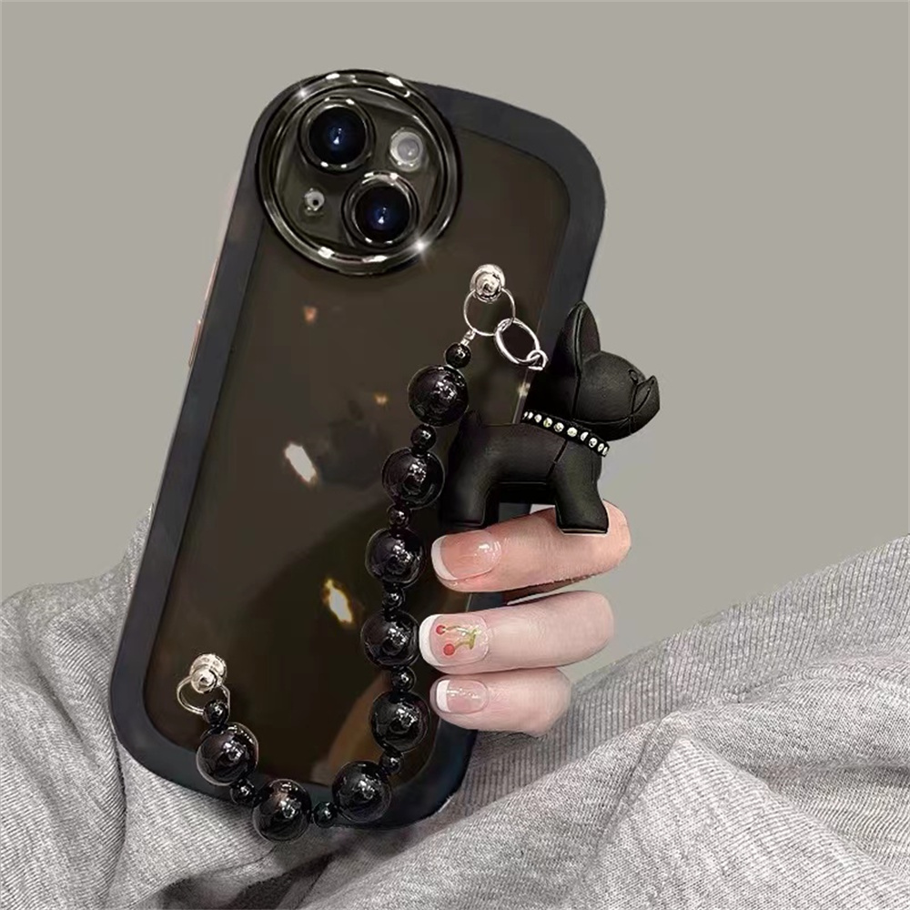 Transparent Black Dog Bracelet Phone Case - Image 4