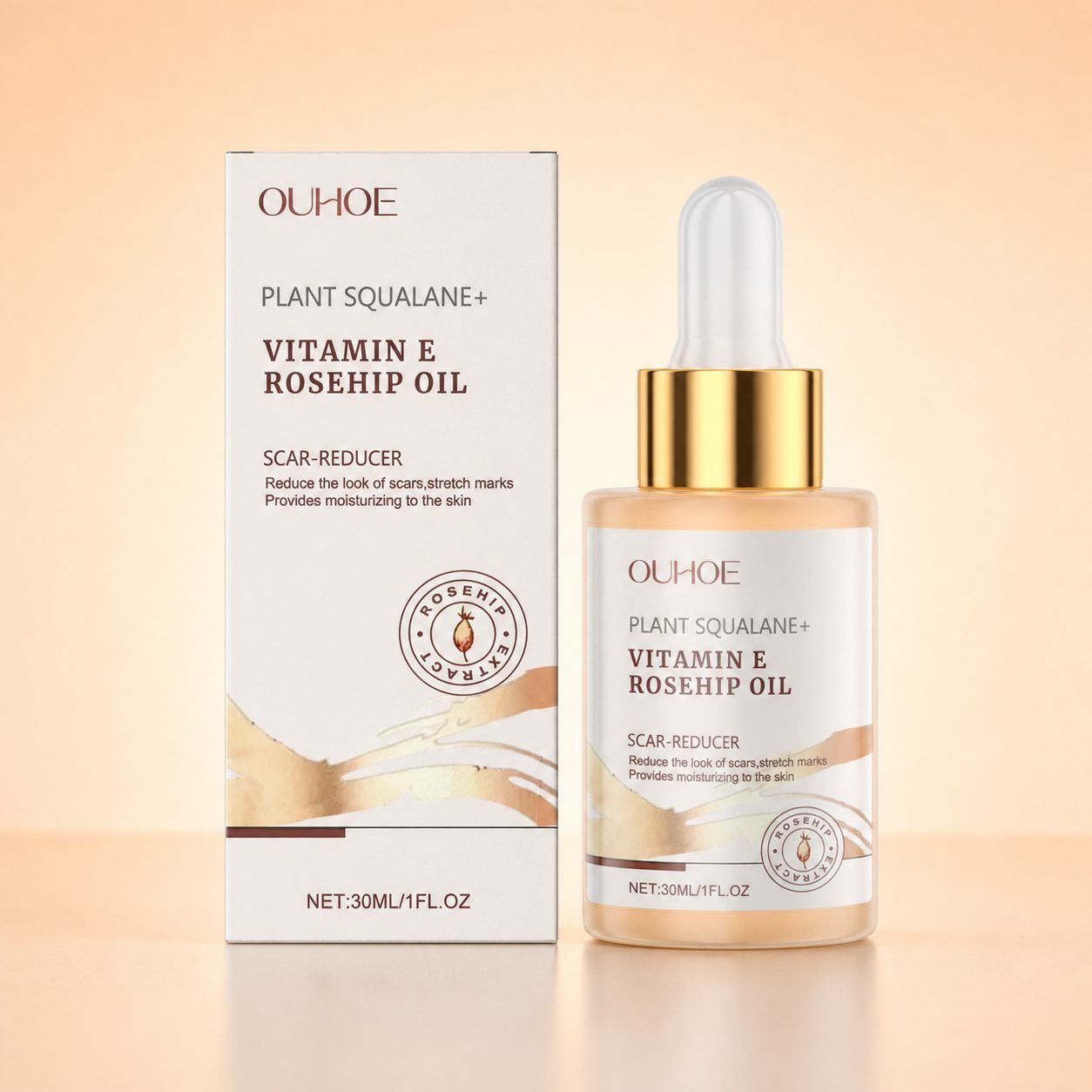 OUHOE Rosehip and Squalane Facial Oil, 30 ml