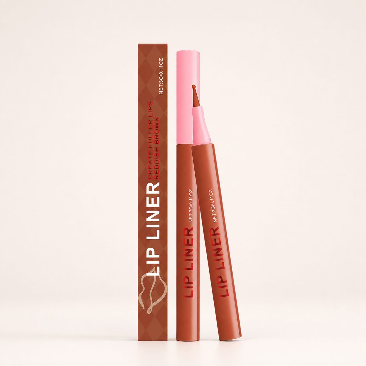 AMZ Lip Liner, Red Brown, 3 g