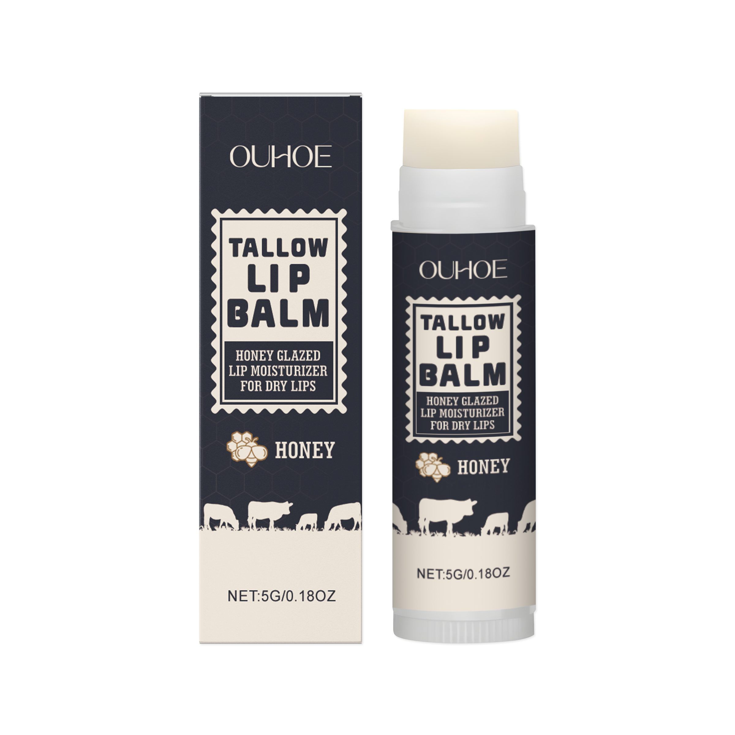 OUHOE Honey Tallow Lip Balm, 5 g
