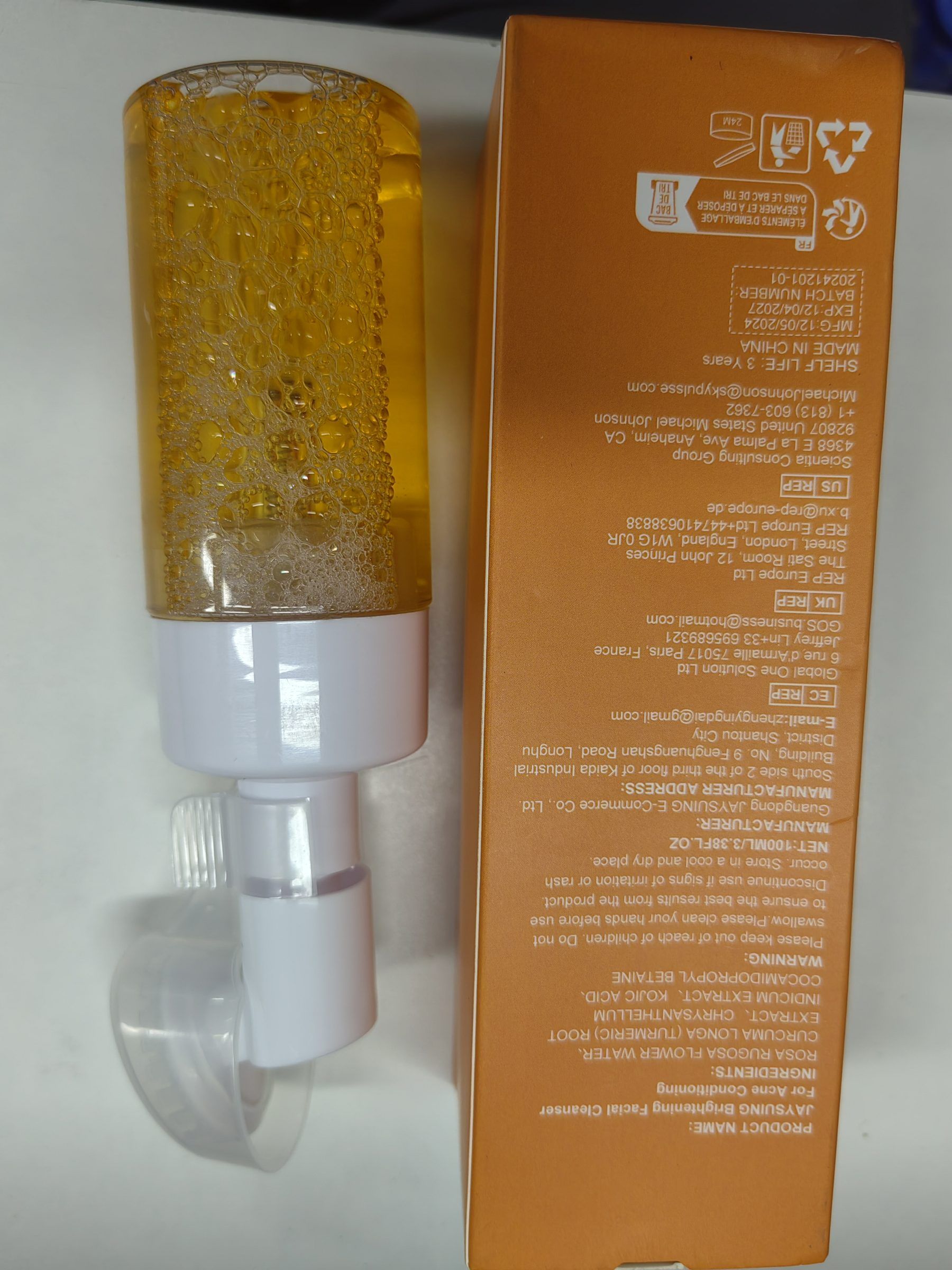 JAYSUING Turmeric Facial Cleansing Mousse, 100 ml image 8