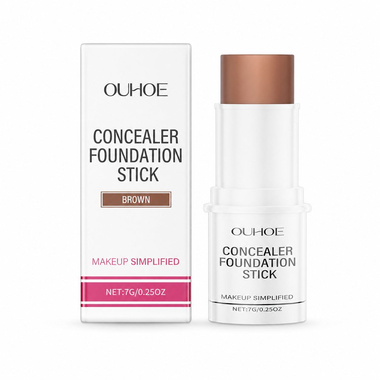 OUHOE Concealer Foundation Stick, Brown, 7 g