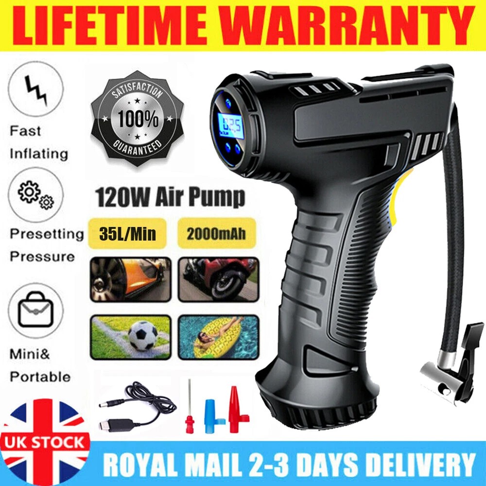 Car Tyre Inflator Pump Cordless Pump 12V Electric Car Tire Air Compressor Pump-
