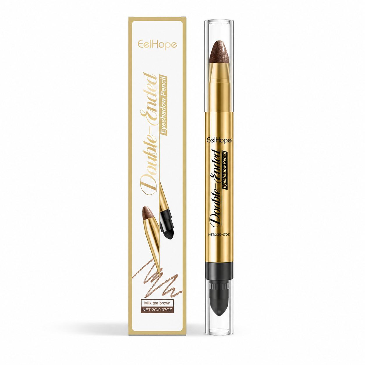 EELHOPE Shimmer Eyeshadow Stick, Milk Tea Brown, 2 g