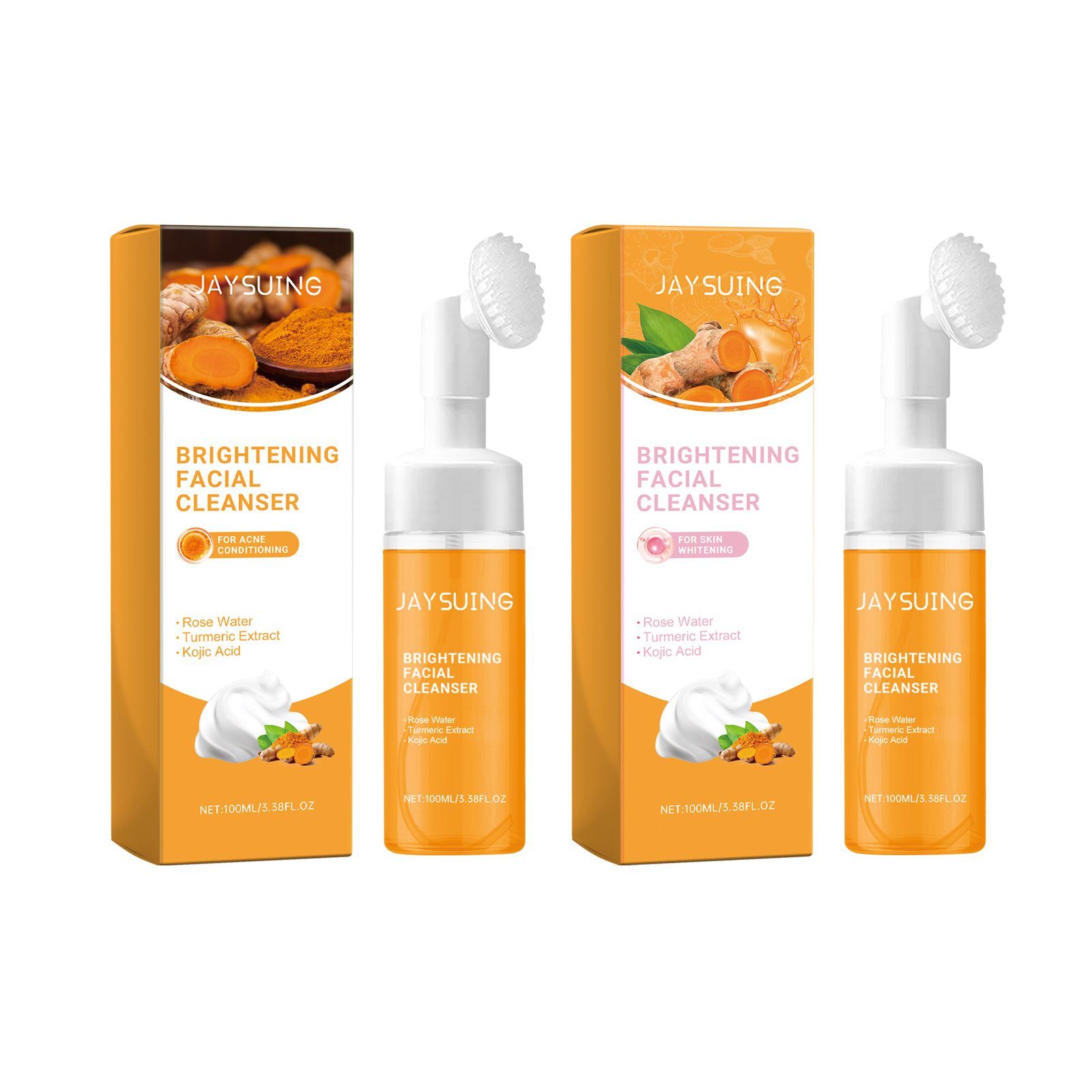 JAYSUING Turmeric Facial Cleansing Mousse, 100 ml image 3