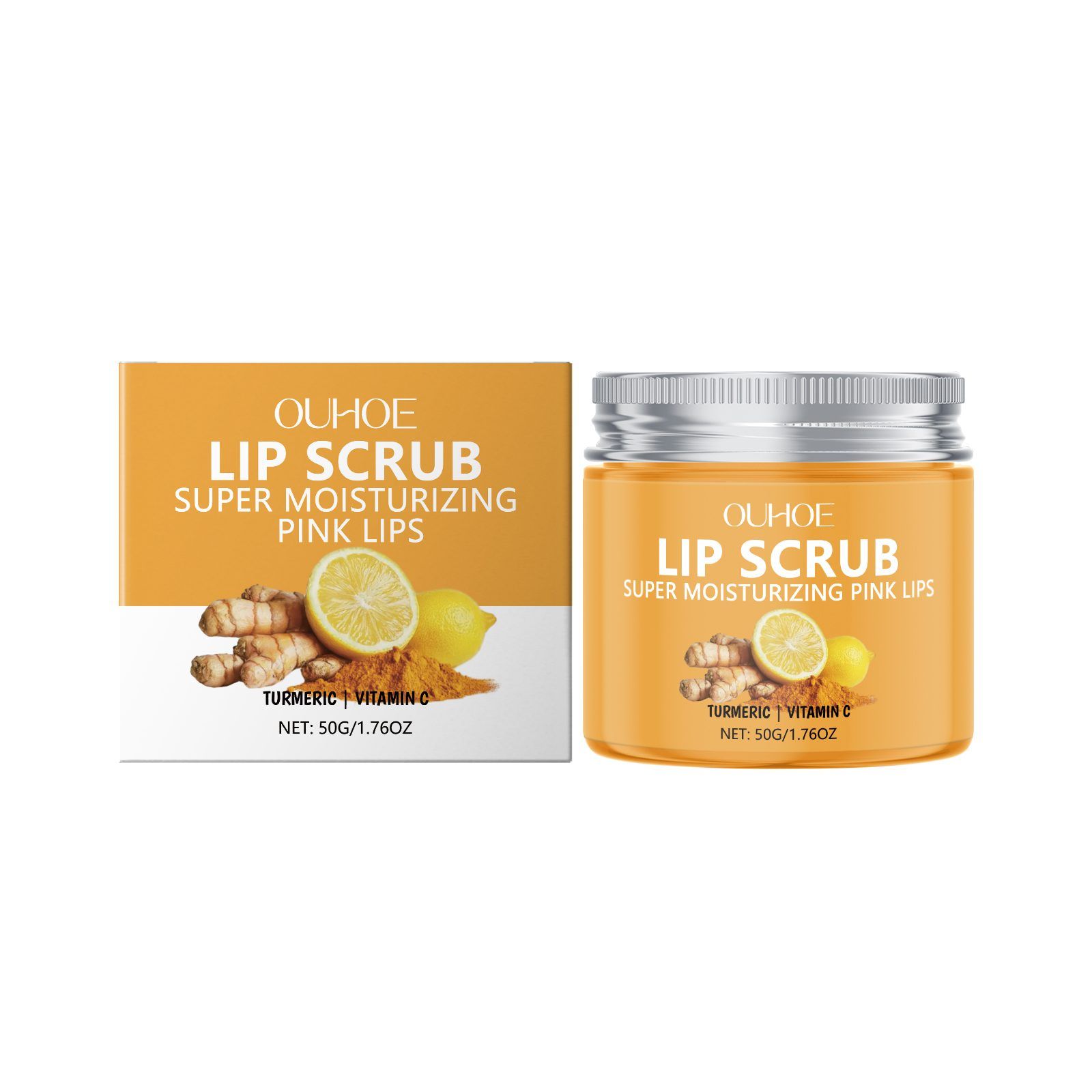 OUHOE Turmeric Lip Scrub, 50 g