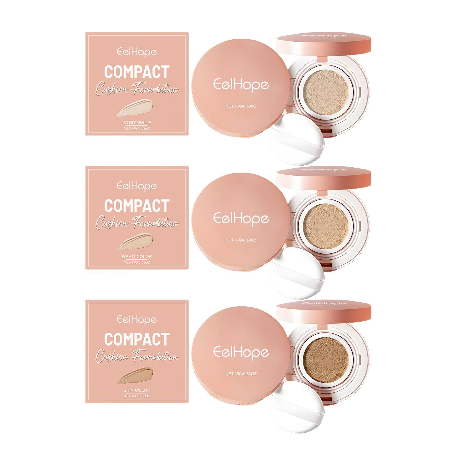 EELHOPE Cushion Foundation, Beige, 15 g