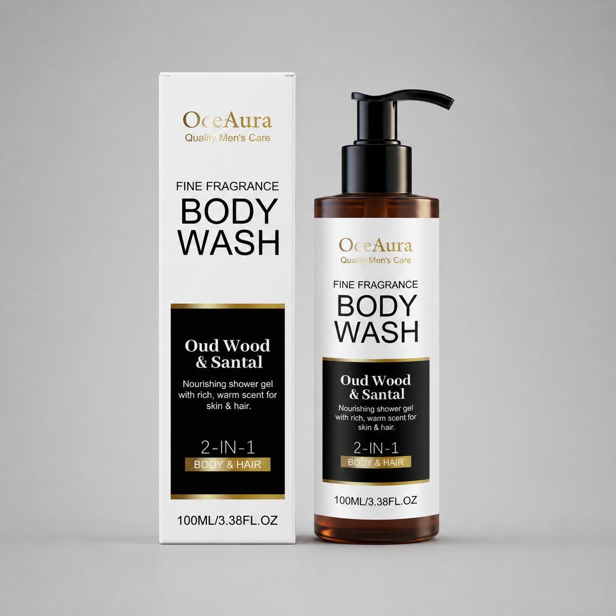 OCEAURA Sandalwood Fragrance Body Wash, 100 ml