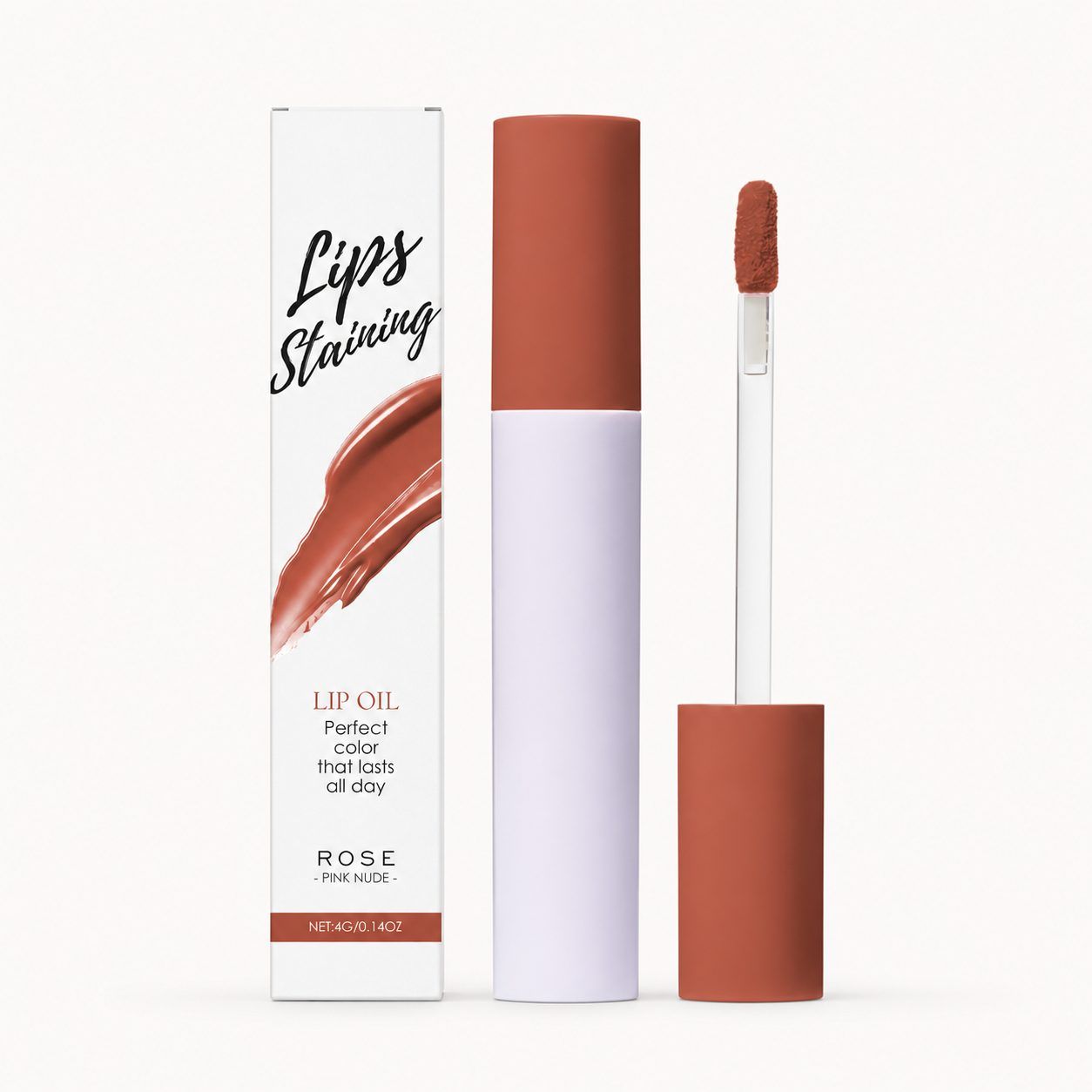 AMZ Tinted Lip Oil, Rose, 4 g