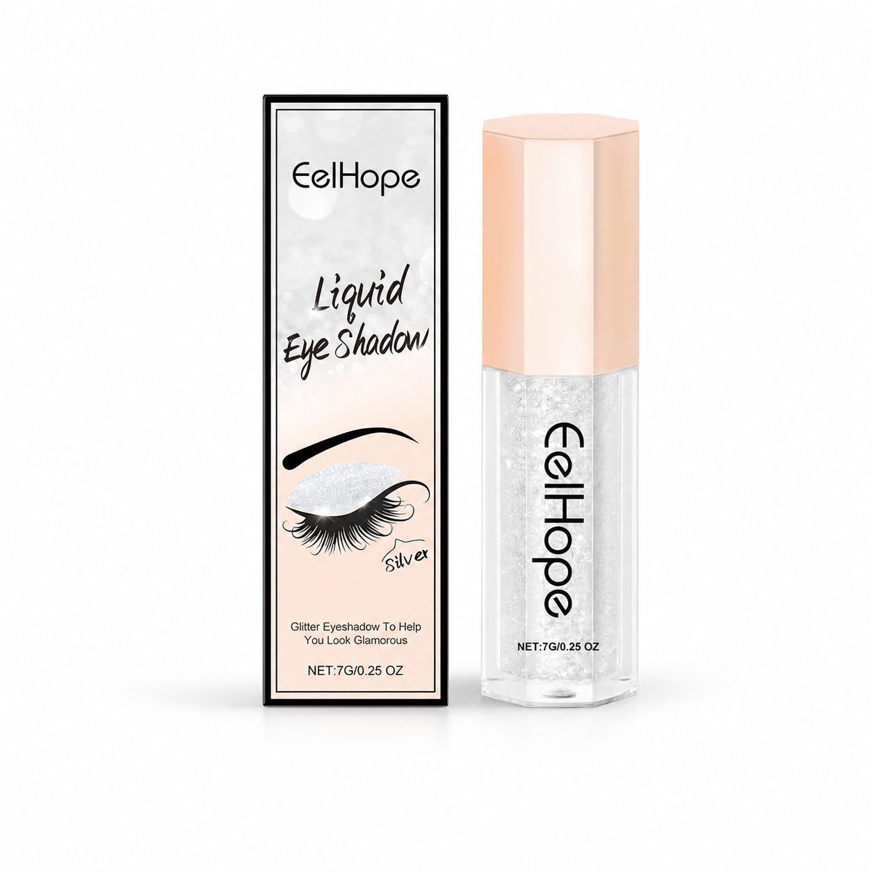 EELHOPE Shimmer Liquid Eyeshadow, Silver White, 7 g