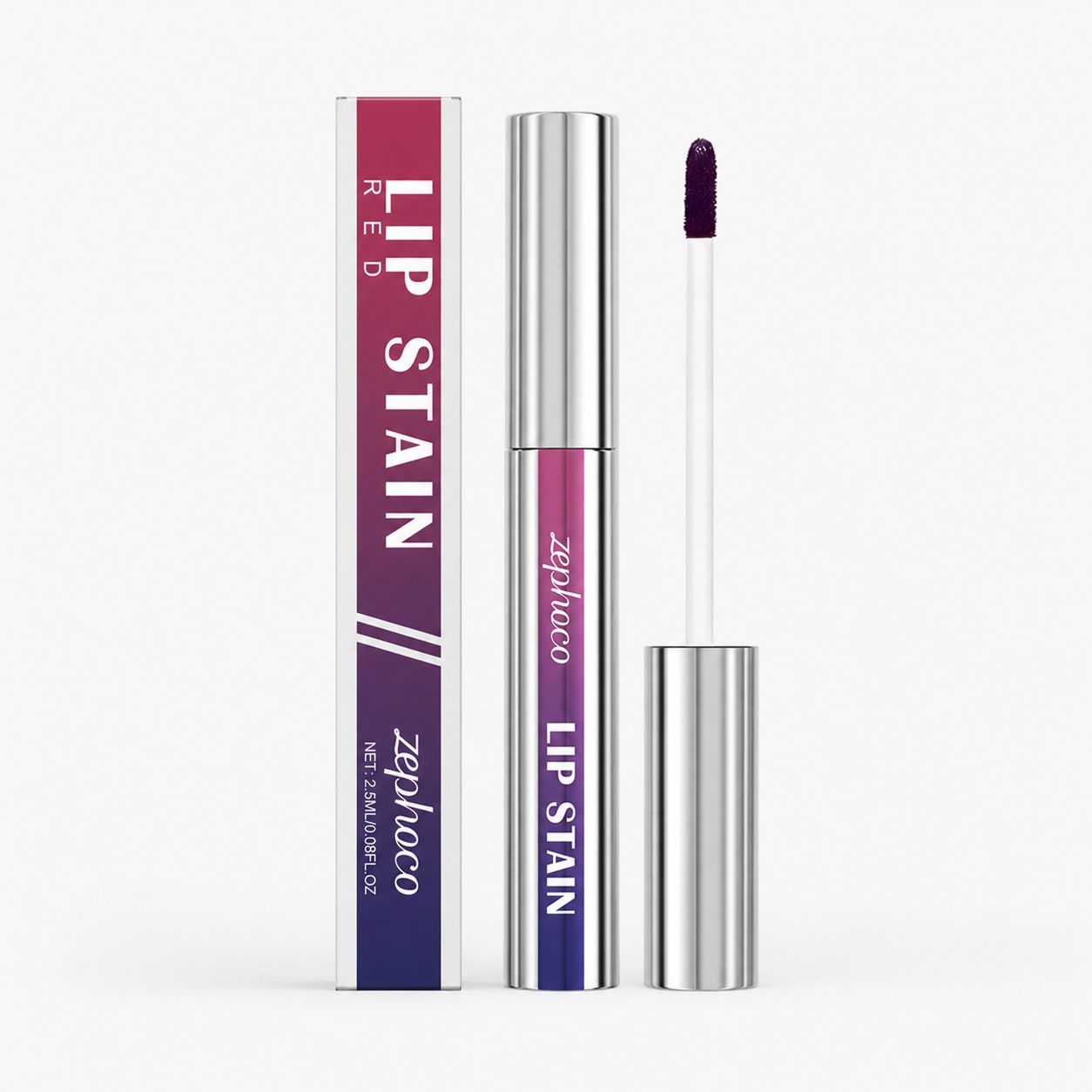 ZEPHOCO Matte Peel-Off Lip Stain, Red, 2.5 ml