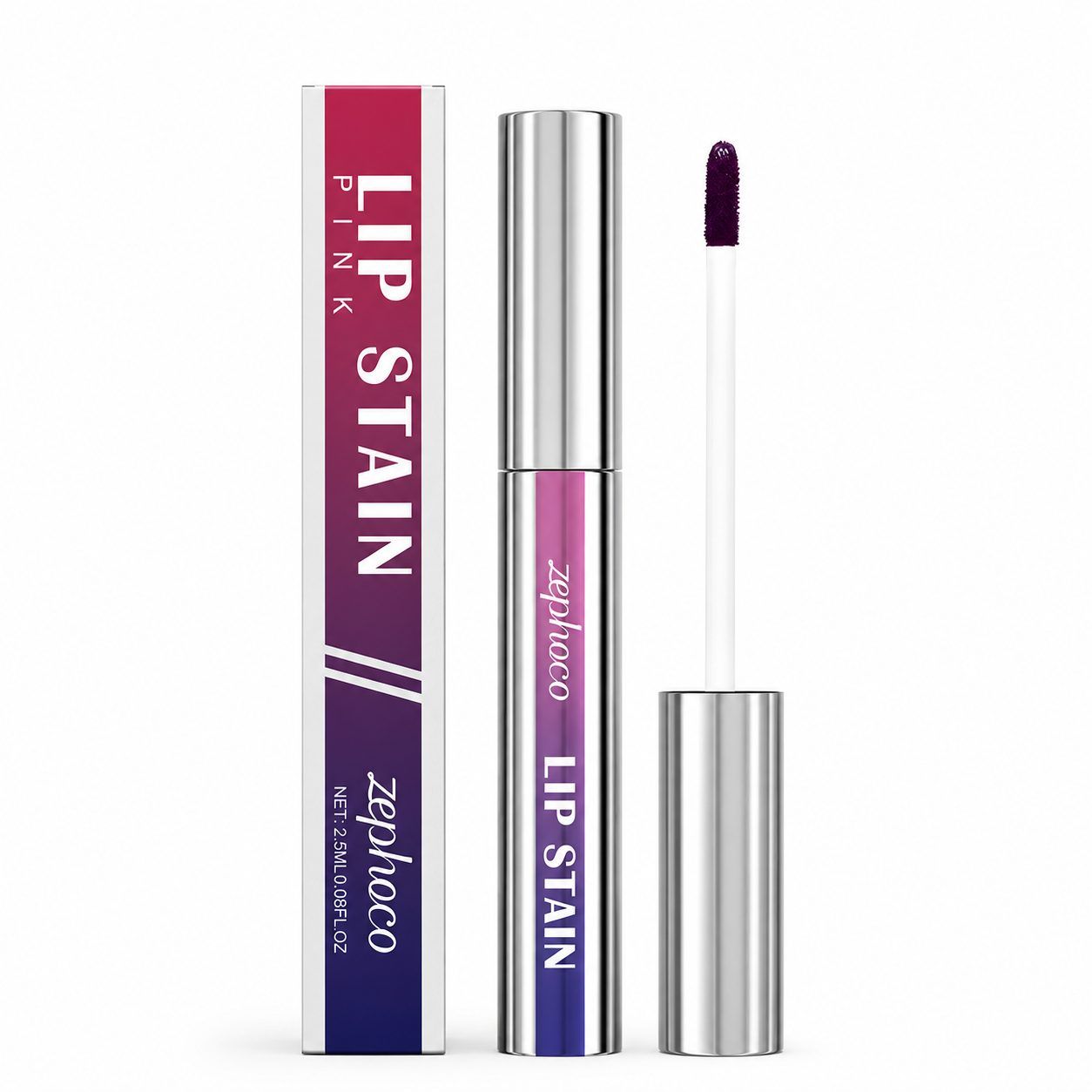 ZEPHOCO Matte Peel-Off Lip Stain, Pink, 2.5 ml