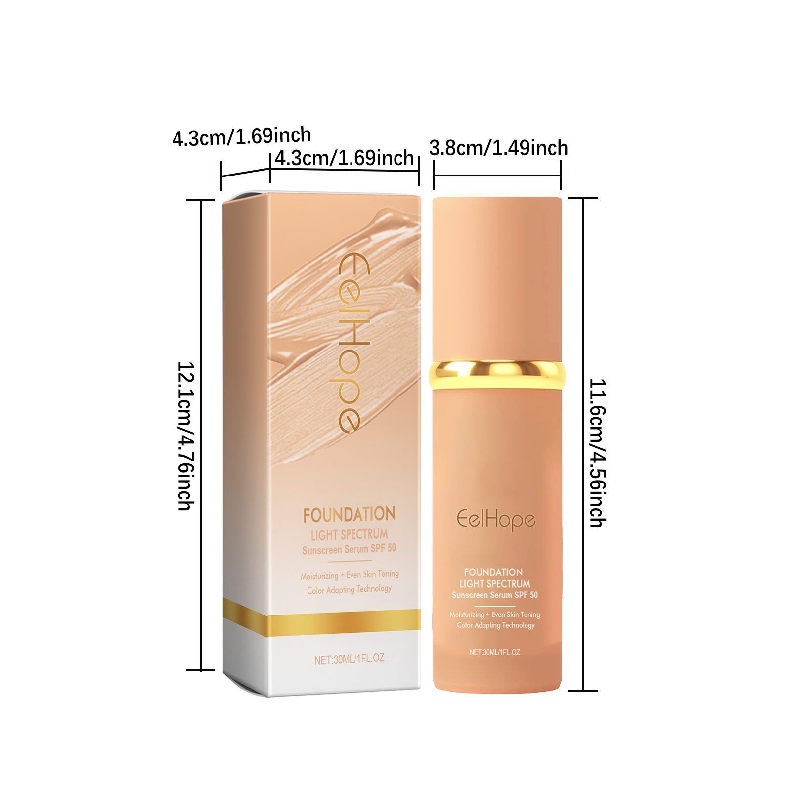 EELHOPE Tone-Adjusting Foundation Liquid, 30 ml image 2