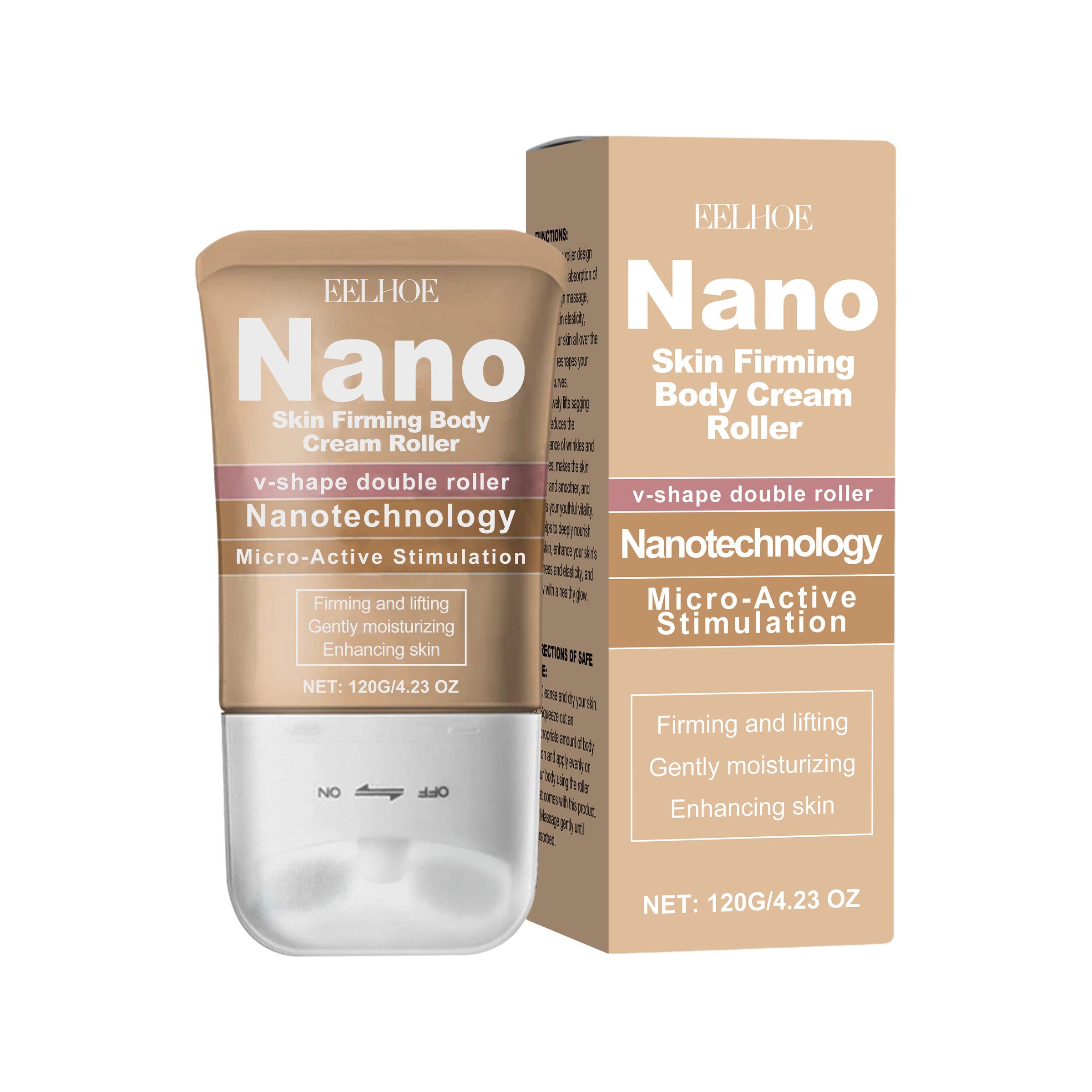 EELHOE Body Cream with Roller Applicator, 120 g