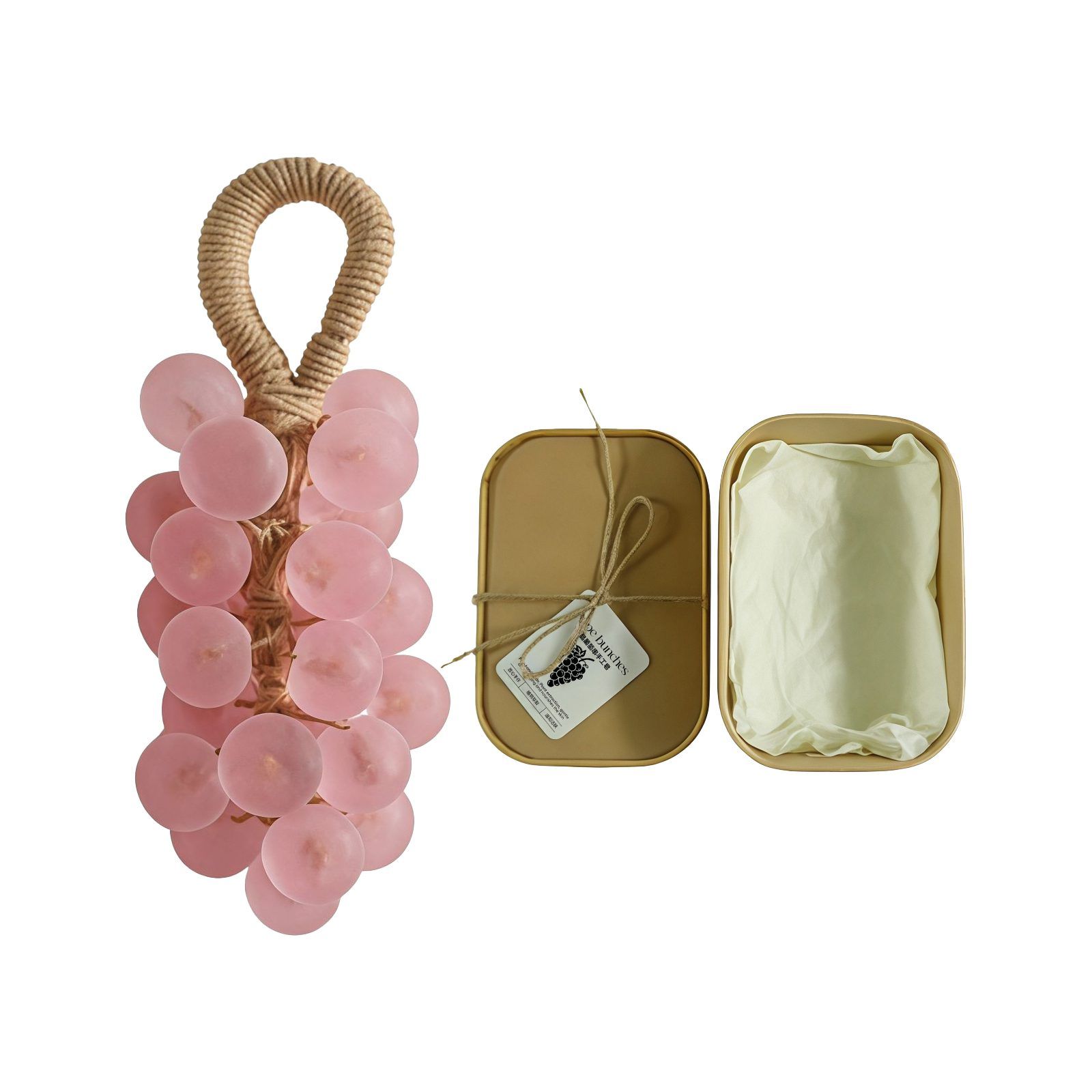 AMZ Peach Grape-Shaped Cleansing Soap Gift Set, 25 Pieces