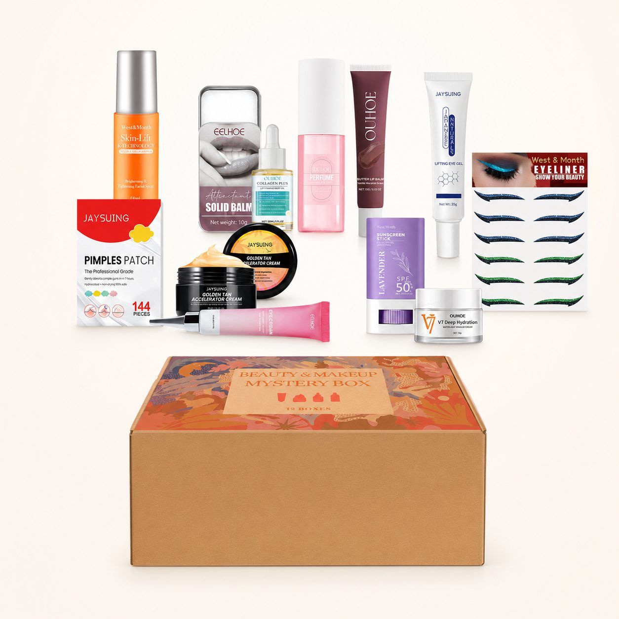 AMZ Beauty and Makeup Mystery Box, 10 Piece Set