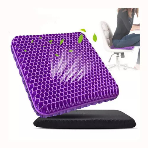 Honeycomb Breathable Gel Seat Cushion Cooling Double Thick Egg Sitting Pad Mat — image 2